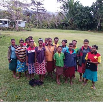 Female students at Hobe Primary School, Karamui Simbu. Students of a Lasallian Teacher, Keran Mondo 2022. These girls were supported by the Lasallian Women of Hope saniatry project in 2022. 